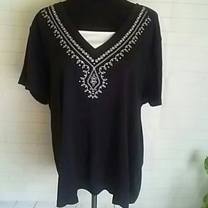 Basic Editions Woman Embroidered Design Shirt